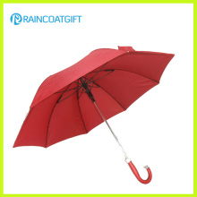 Roter Werbungs-gerader Regenschirm im Freien